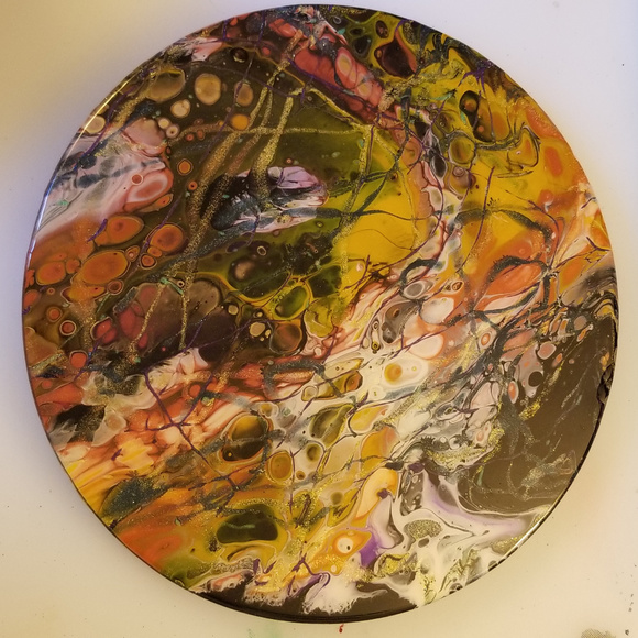 Isabella Robin Other - NWT Handmade Acrylic Pour Lazy Susan 13.8" Resined